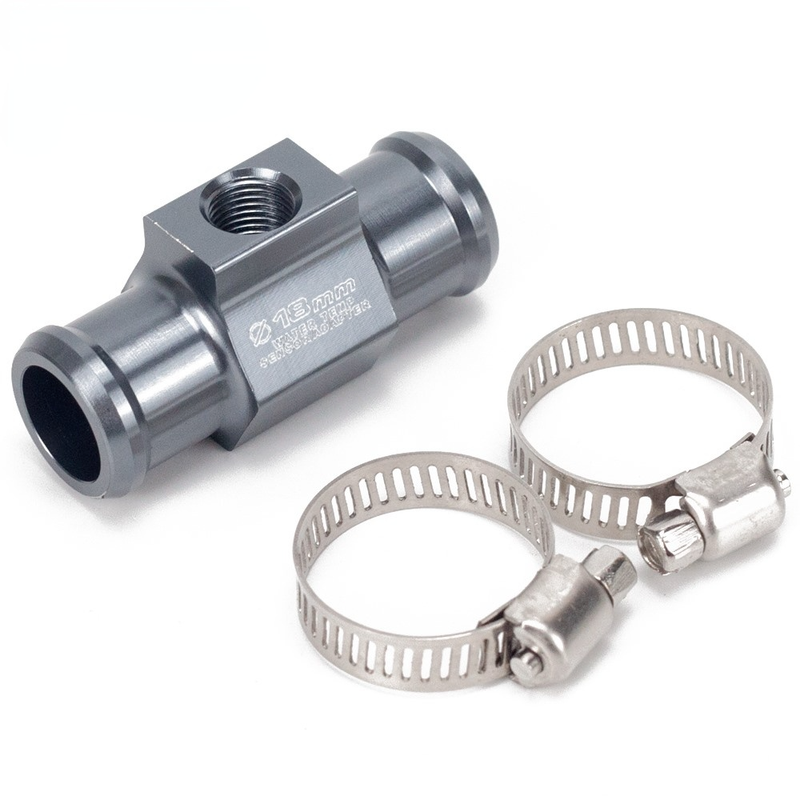 Motorcycle Water Temperature Sensor Adapters 18mm Water Temperature Sensor Pipe Radiator Hose Adapter Kit Suitable Yamaha: Titanium color
