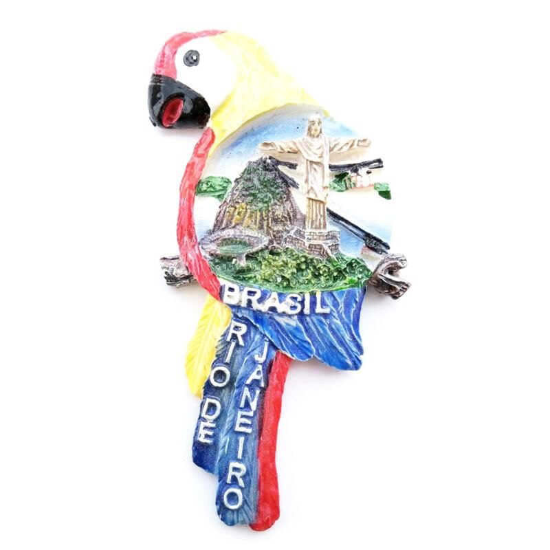 3D Resin Fridge Magnet Taiwan Brazil Chile Spain Tourist Souvenir Refrigerator Magnetic Decals Sticker DIY Home Decoration: 01