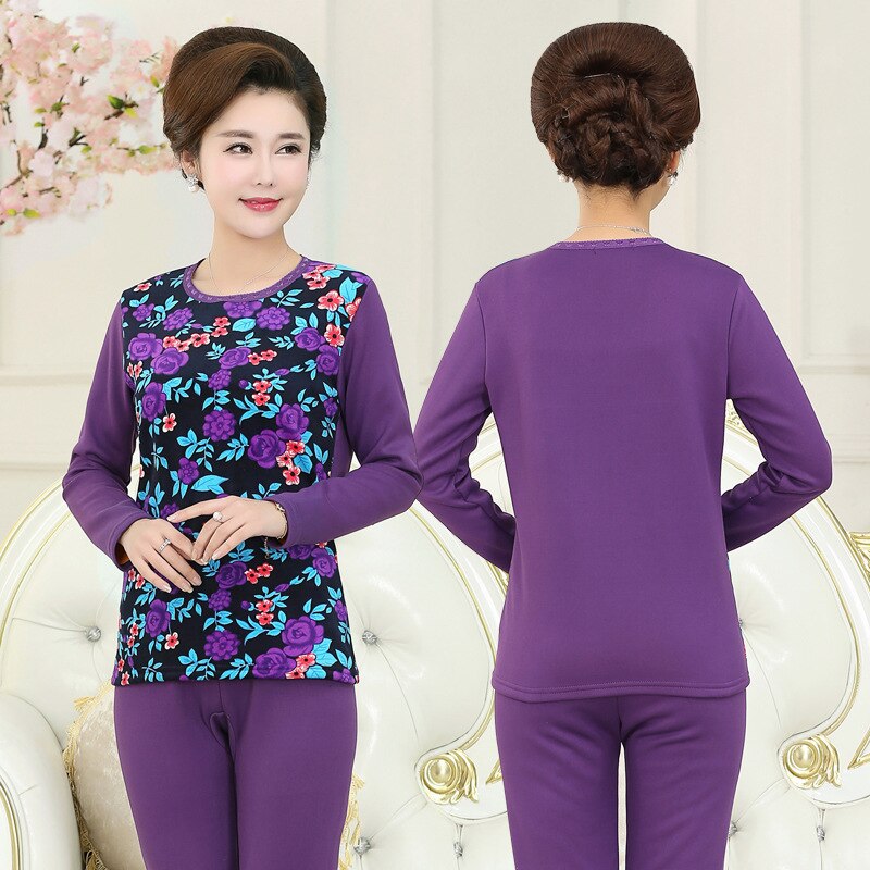 Dames slankmakende lange onderbroek winter thermische set warme kleding voor vrouwen winterkleding dames effen thermisch ondergoed