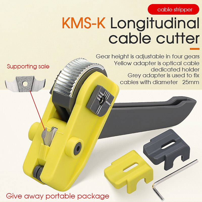 Fiber Optische Kabel Strippen Mes KMS-K Longitudinale Kabelsnijder, Verticale Kabel Strippe: KMS-K and blade