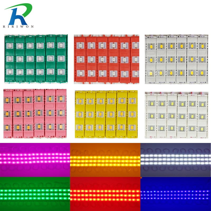 20 stks 12 V waterdichte 5730 3 LEDs spuitgieten LED Module super heldere led modules verlichting rood/groen/blauw/Geel/Roze/Warm