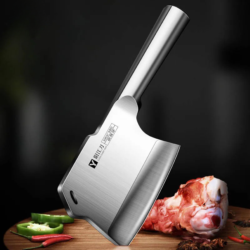 Special knife for cutting bones, bone cleaver, forged bone cutting knife, thickened and weighted