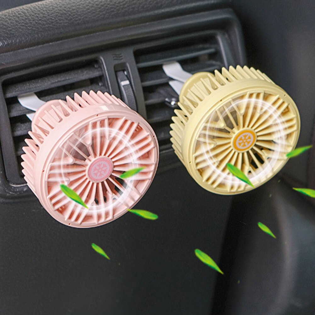 USB Auto Clip de rejilla de ventilación salida Mini ventilador LED luz 7 HOJA DE enfriador de aire Auto Clip de rejilla de ventilación salida Mini ventilador de luz LED