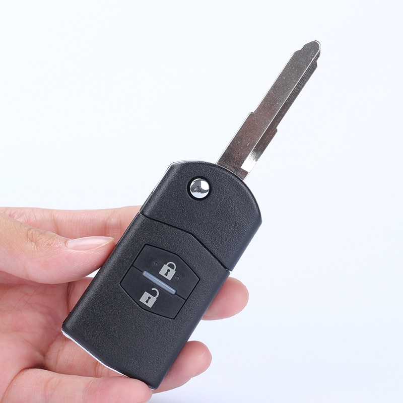 Musta auton taittoavain kaukosäätimen avaimen vaihtokuoripuku mazda 3 mazda 6/ mazda 2/ mazda 5/ pentium  b70 auton avaimeen