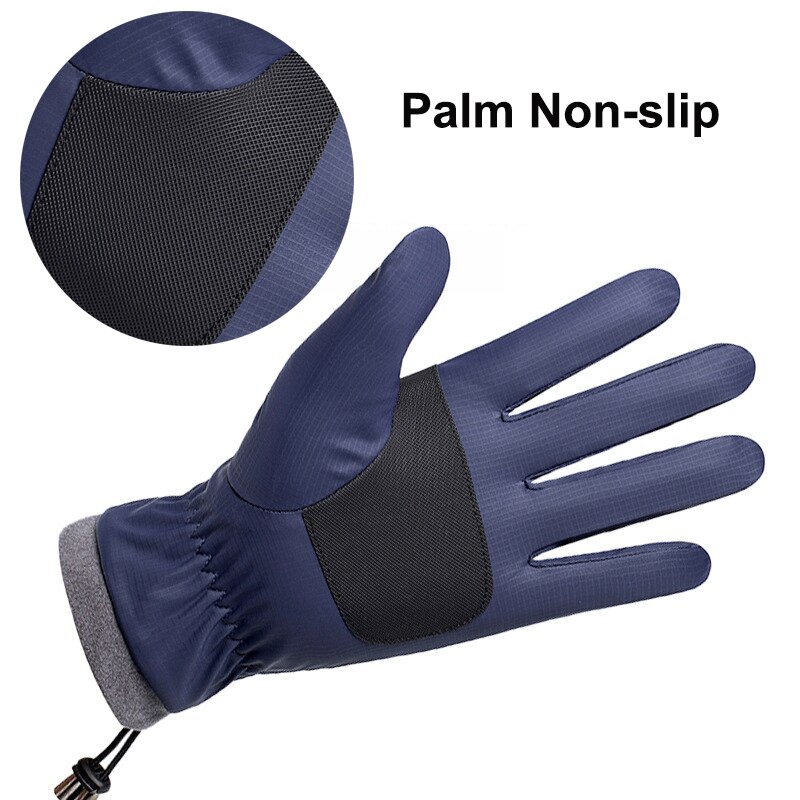 2020 novo à prova dwaterproof água manter quente luvas de esqui inverno mais veludo espessamento luvas de neve dos homens dedos tela toque equipamento de esqui