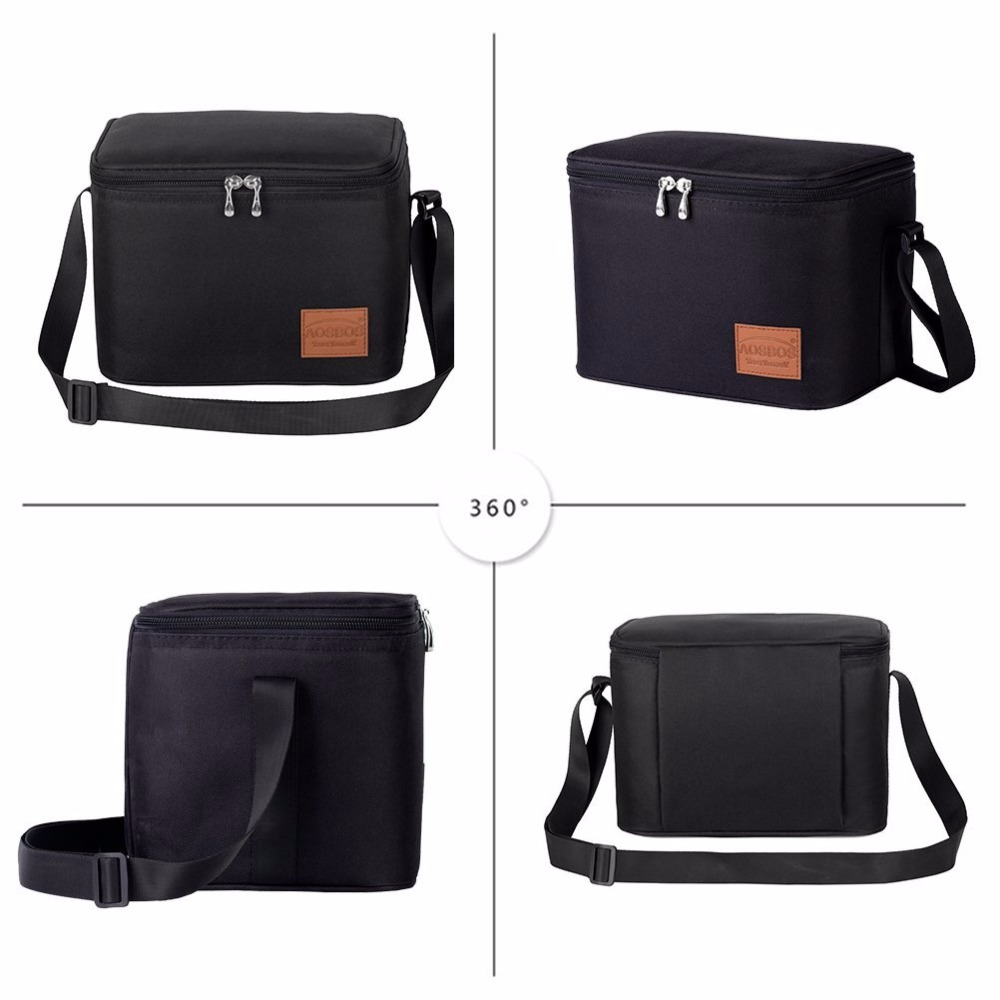 Aosbos Draagbare Thermische Lunch Tas Voor Vrouwen Kinderen Mannen Schouder Voedsel Picknick Koeler Dozen Zakken Geïsoleerde Tote Bag Storage Container