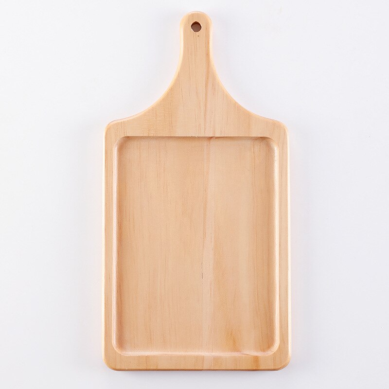 Wooden sushi tray drink coffee cake beech snack wooden plate pizza plate Japanese tableware: Yellow