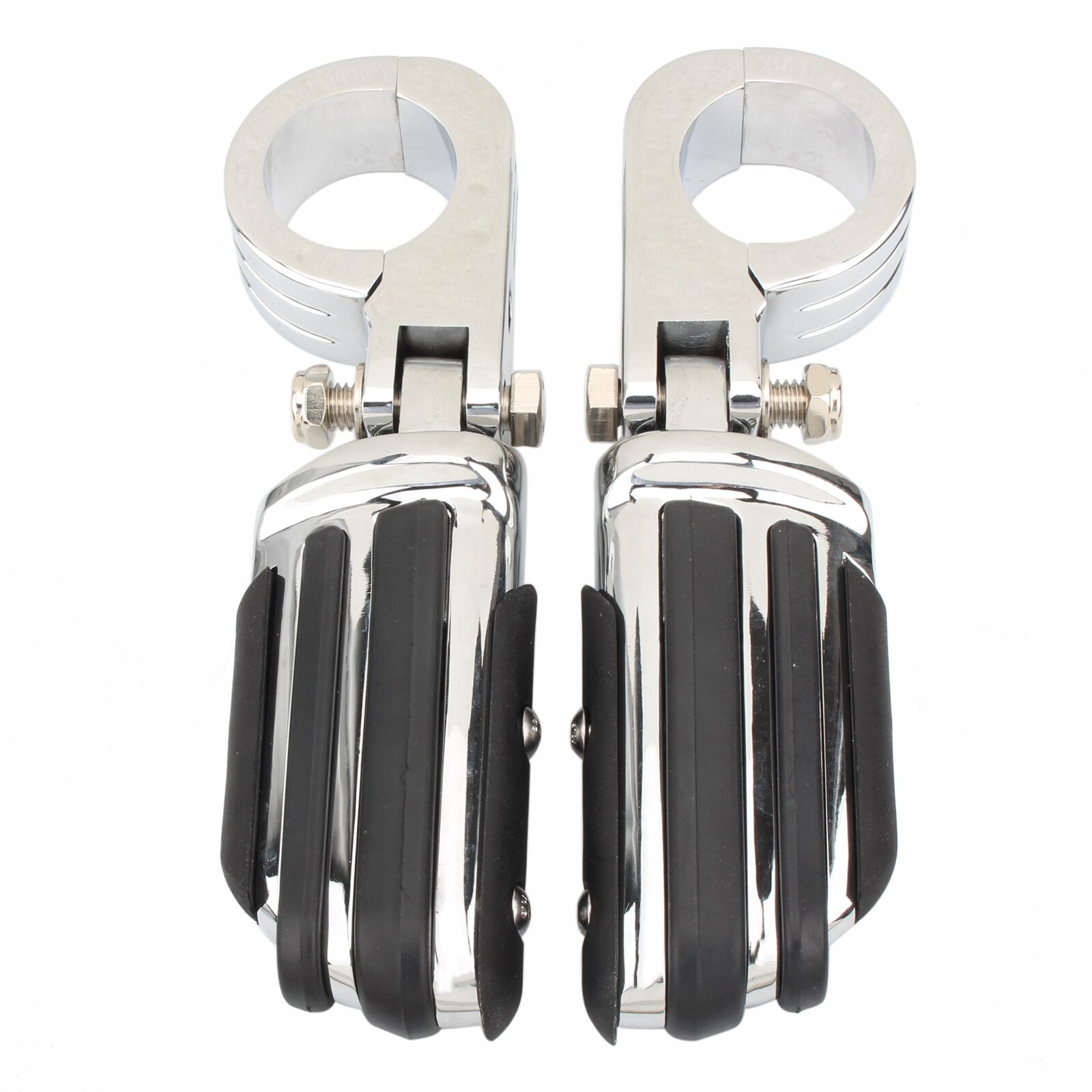32MM Highway Foot Pegs Engine Guard Crash Bar w/Clamp Mount For Harley Honda Kawasaki Cafe Racer Touring Motorcycle Chrome: 32mm G