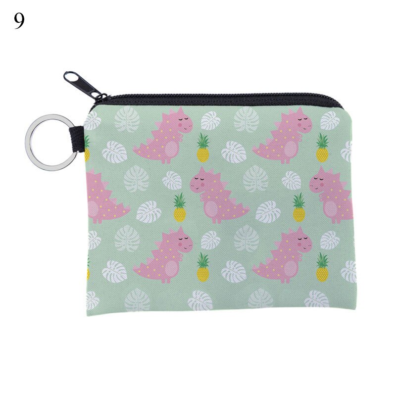 1 Pcs Unisex Cartoon Alpaca Printing Coin Purse Waterproof Small Zipper Purse Card Key Pouch Mini Square Wallet For: 9