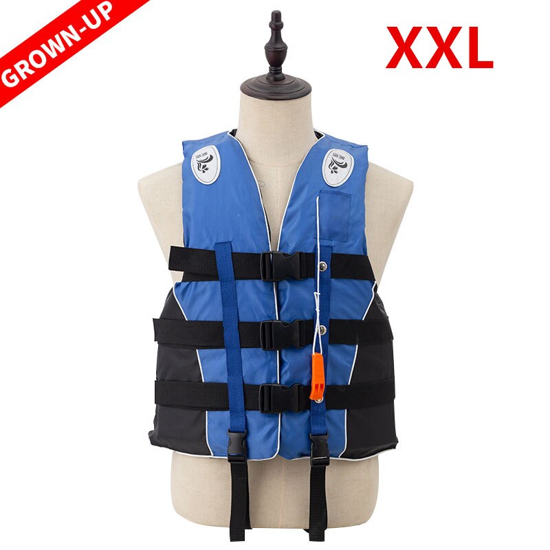 Adult Life Vest Jacket Polyester Swimming Boating Ski Surfing Survival Drifting Life Vest with Whistle Water Sports Man Jacket