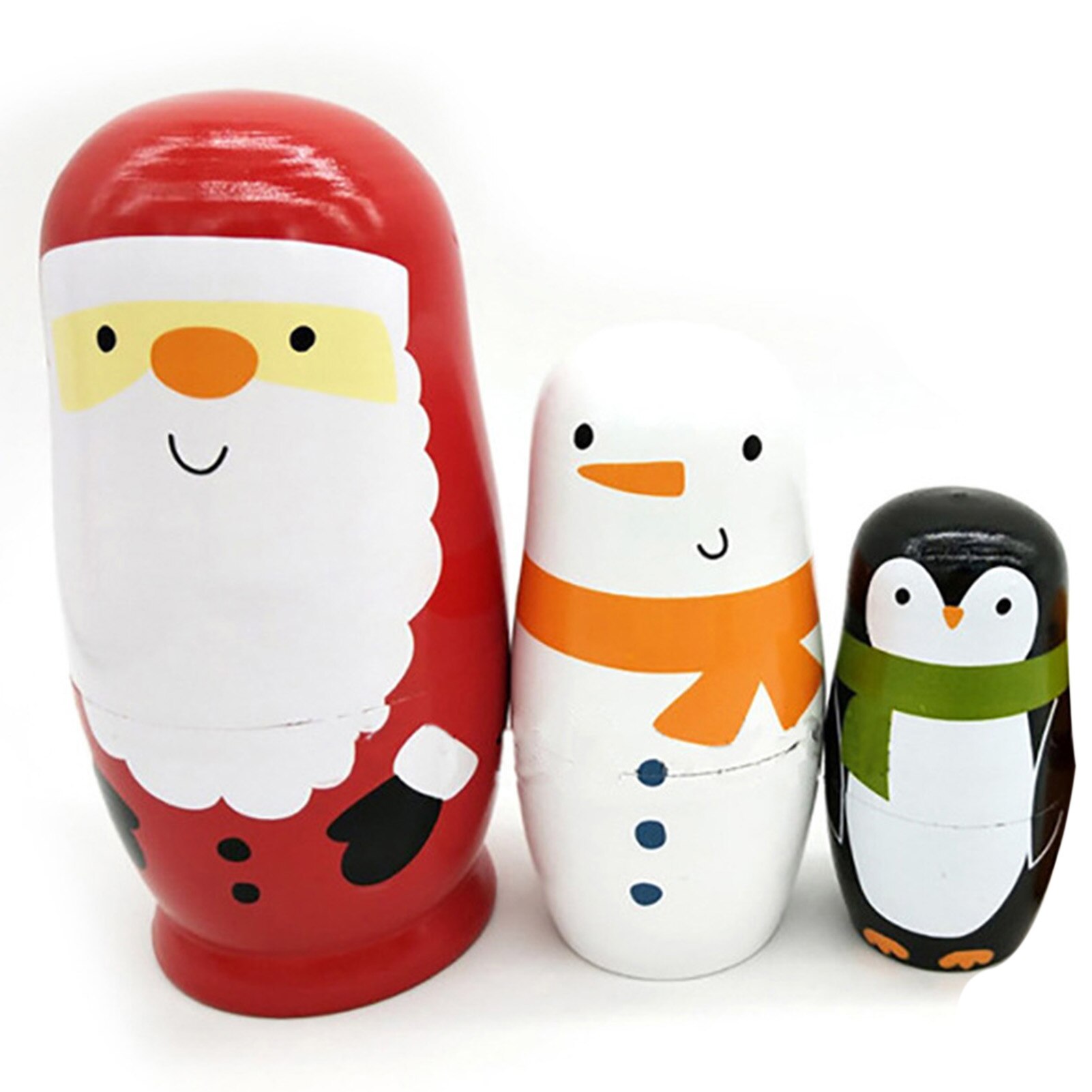 Matryoshka rusa, seis capas de Papá Noel, juguetes de madera, de San Valentín, decoración del hogar