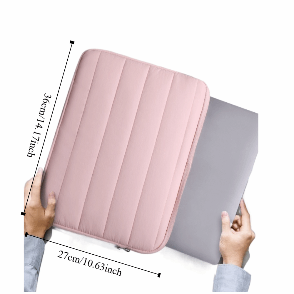 Opblaasbare laptoptas met rasterpatroon, 13-14 inch, schokbestendige beschermhoes, waterdichte lichtgewicht tablet-pc-voering, laptopaccessoires