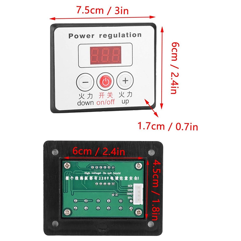 ! 10000W SCR Digital Voltage Regulator Control Dimmer Thermostat , Voltage Controller SCR Controller Voltage Regulator