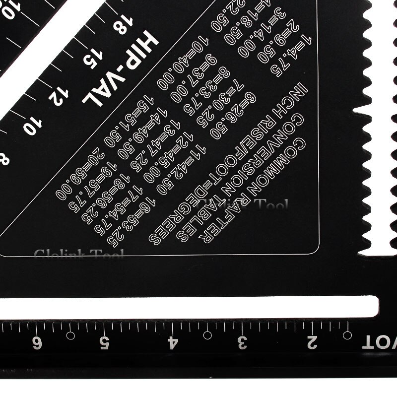 7" Inch Triangle Ruler Measuring Tool Quick Read Square Layout Tool Triangle Angle for Carpenter Ruler For Woodworking