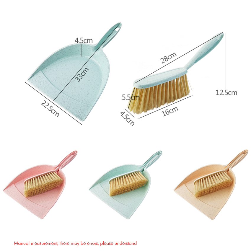 2pcs/set Mini Brooms Shovel Desktop Sweeper Handheld Cleaning Brush Small Broom Dust Shovel ​Shelf Mini Dustpan Set