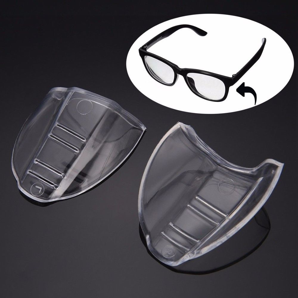 2 Stuks Eye Flexibele Clear Schilden Side Veiligheidsbril Bril 95% Bescherming Universele Anti Fog Voor Vrouwen Mannen Mode