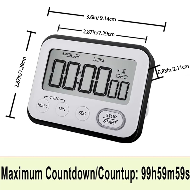 C6UC Count Up/Down Timer for Teacher Classroom Kitchen Home Table Timer