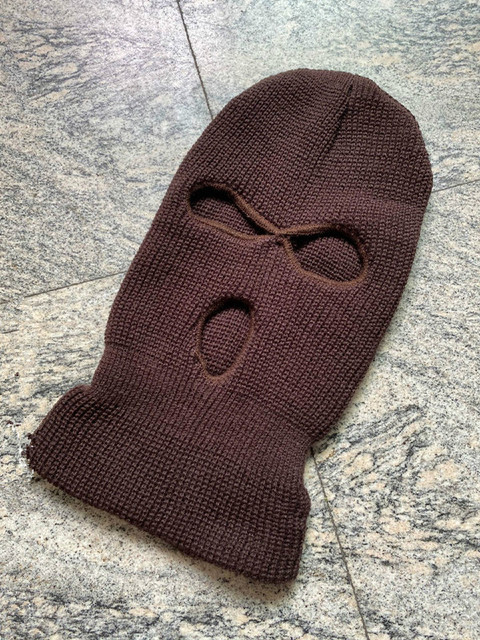 Ski Mask Knitted Face Cover Winter Balaclava Full Face Mask for Winter Outdoor Sports CS Winter Three 3 Hole Balaclava Knit Ha: Coffee