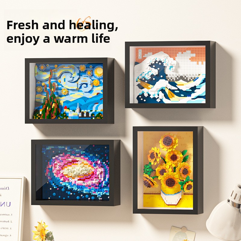 Cross-border Ji Hui M3061 Photo Frame Painting|Safe Non-toxic Educational DIY|Fits Standard Building Bricks Toy