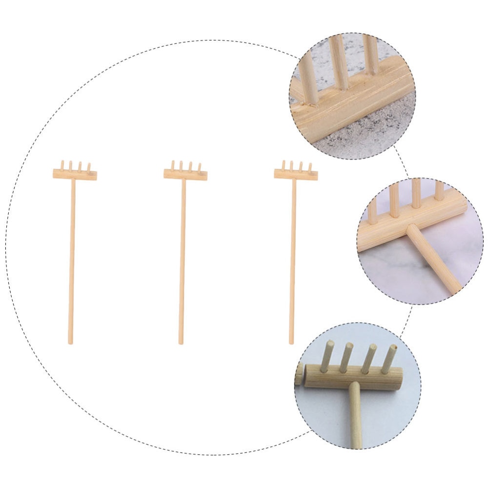 3 Pcs Home DIY Rocks Zen Garden Kit Sets Zen Garden Accessories Rake Sets