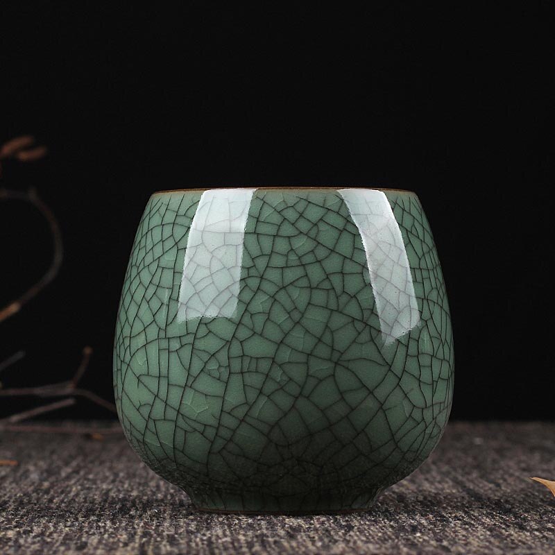 200ml Longquan Celadon Teacup Tea Ceremony Teaware Drinkware Office Master Cup Espresso Coffee Mug Water Cups Container Decor: E