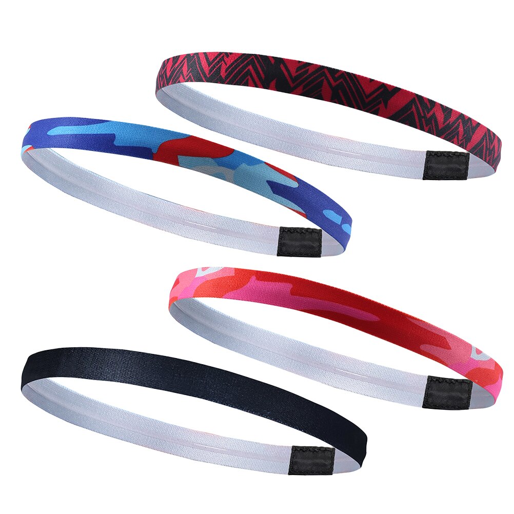 4 pieces anti-skid practical durable unisex yoga hair bands stretchy hairbands sports hairbands
