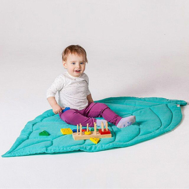 Ins Nordic Baby Kruipen Mat Maple Leaf Mat Kinderen Vloermatten Katoen Kids Play Mat Tapijt Blad Game Pad deken Kussen