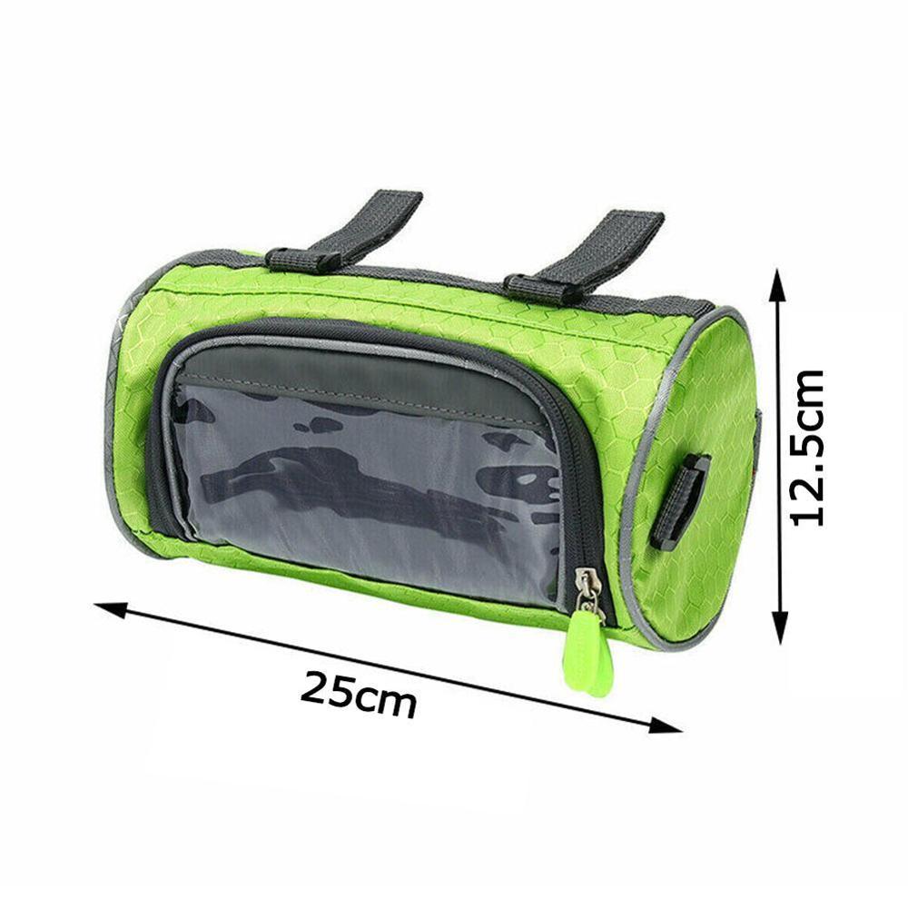 Store sykkelvesker styre frontrør vanntett for studentskjermtilbehør sykkelveske touch jente dame sykkel telefon p  o8 d 5