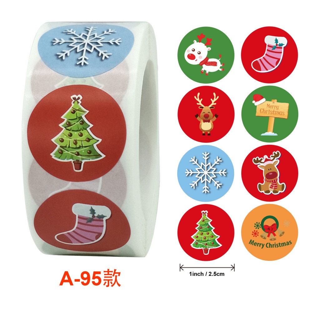 50-500Pcs Cartoon Merry Christmas Tree Label kids Stickers for Package Wrapping Festival Party Baking Paper Seal Stickers: 900*2000*150MM / black
