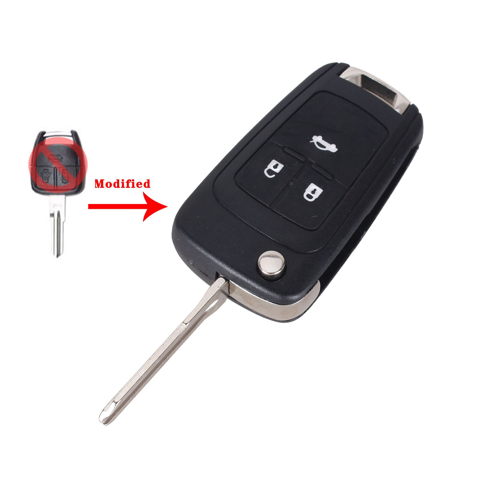KEYYOU 2/3 Buttons Modified Flip Remote Car Key Shell For Chevrolet Cruze Aveo Auot Key Case Right/left YM28/hu43 Blade: 3BT Right Blade