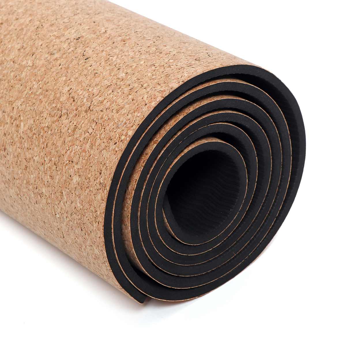 183x68cm Natural Cork TPE Yoga Mat Non-Slip Gym Ma... – Grandado