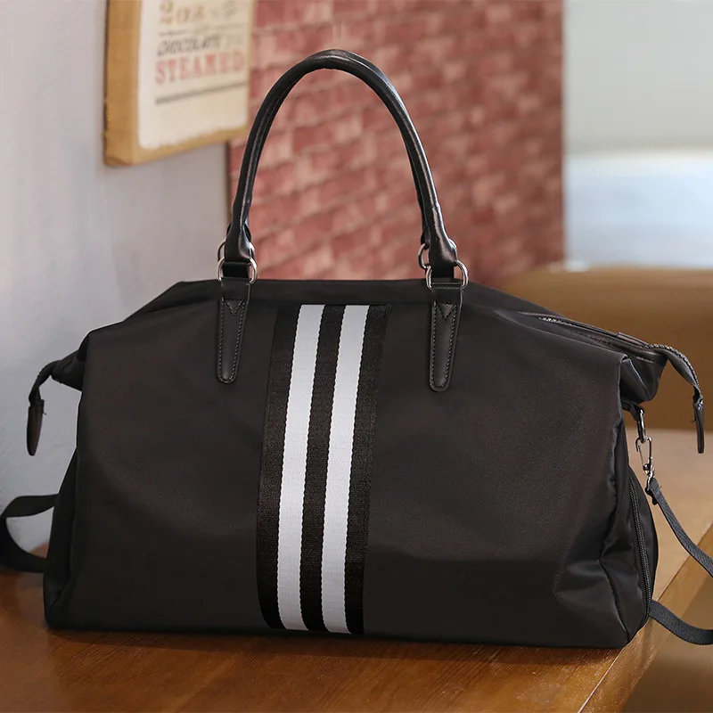Mode reistas Draagbare plunjezak Korte stof Lichtgewicht Oxford Grote maat bagage draagtas Handtas voor mannen en vrouwen: Sky Blue