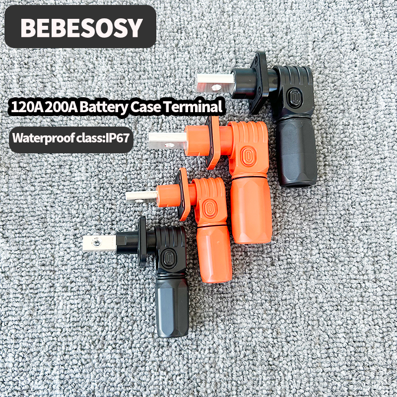 Batterijbehuizing Ingang Uitgang Terminal Connector 200A 120A Verwijderbare Quick Plug Terminal Vlamvertragend Waterdicht IP67 Single Core
