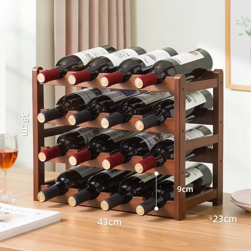Bambus Weinregal Mehrschichtige Rotwein Anzeige Gestelle Wohnzimmer Ornament Weinregale Schreibtisch Originalität sterben Weinflaschenhalterung: Blau