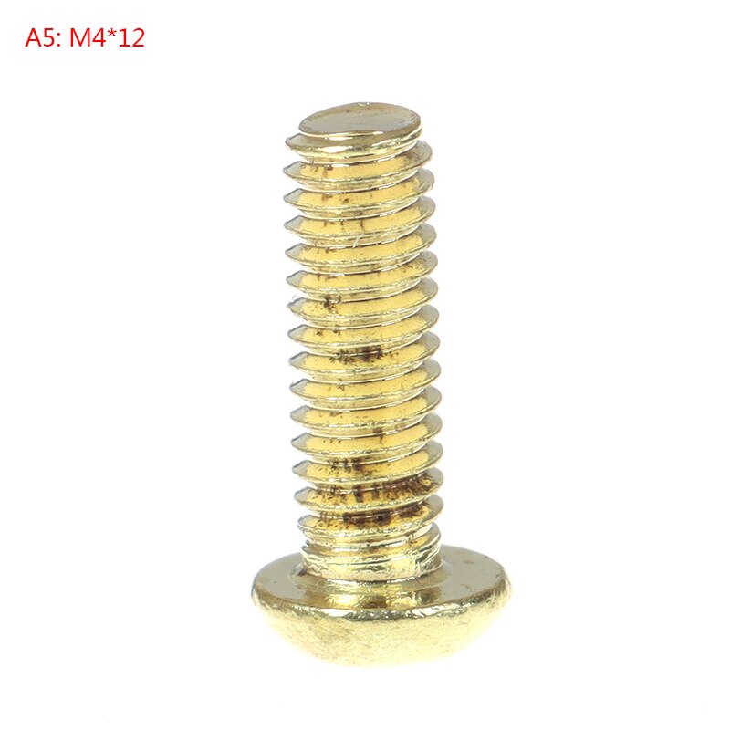 10Pcs M4 Copper Machine Screws Machine Pan Head Brass Screws: A5