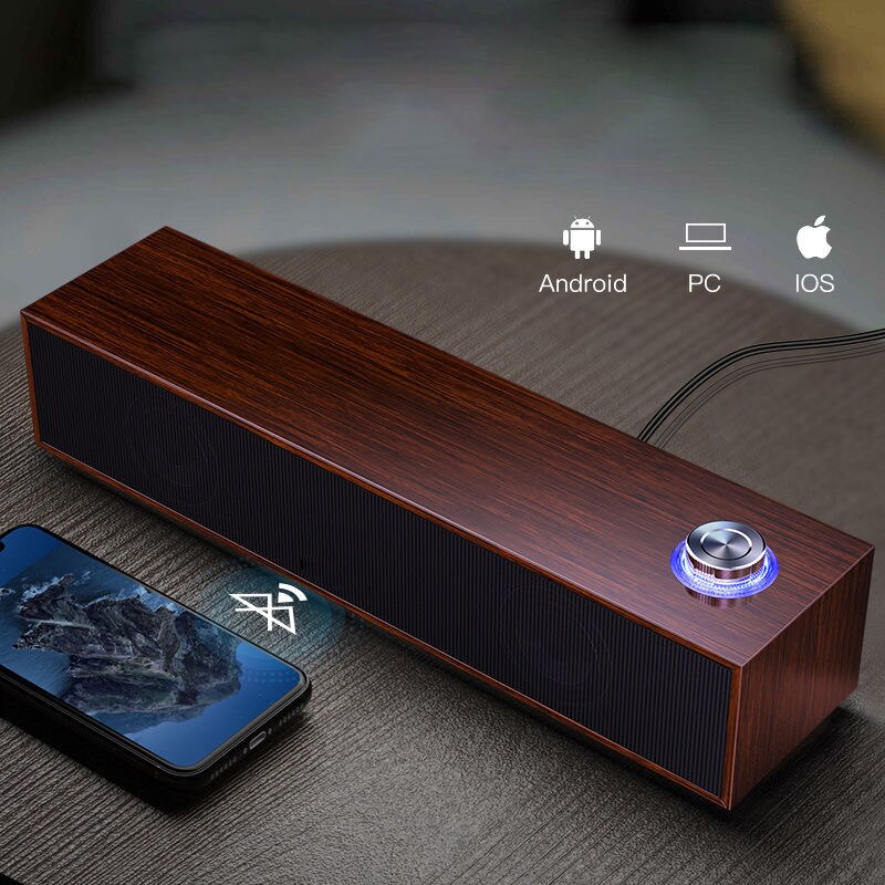 Draagbare Lantaarn Bluetooth Speaker Computer Wired Subwoofer Card Soundbox Tv Soundbar Home Echo Muur Houten Muziek Center Audio