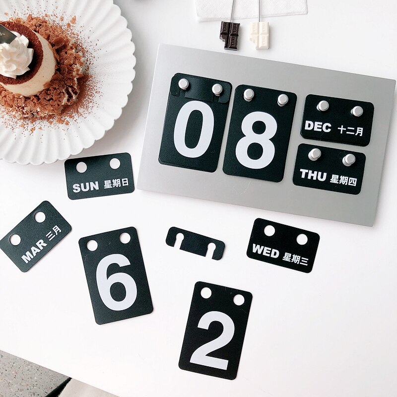 Reusable Desktop Calendar Office Supplies DIY Desktop Decoration Hanging Calendar
