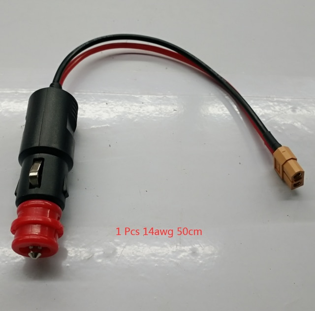 12-24V Sigarettenaansteker Plug Male Naar XT60 Vrouwelijke Socket Connector Plug Adapter With14AWG 20/30/50Cm Draad Voor Rc Laders: 1PCS 14awg 50cm