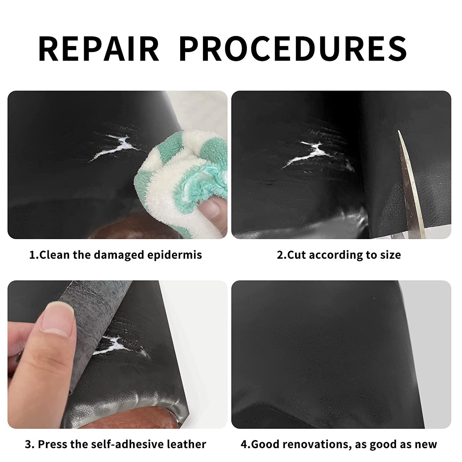 50x137cm (19,7x54inch) zelfklevende lederen reparatiepatchkit zelfklevende lederen tape voor bankmeubilair autostoelen PU bank Fab