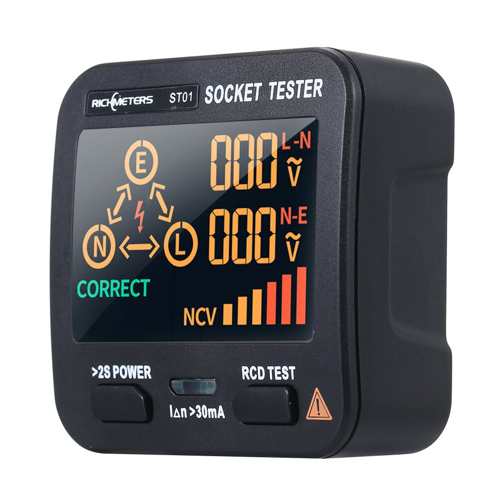 KKMOON ST01 Socket Tester Digital Voltager Socket Tester LCD Display Plug Non Contact Electricity Tester NCV