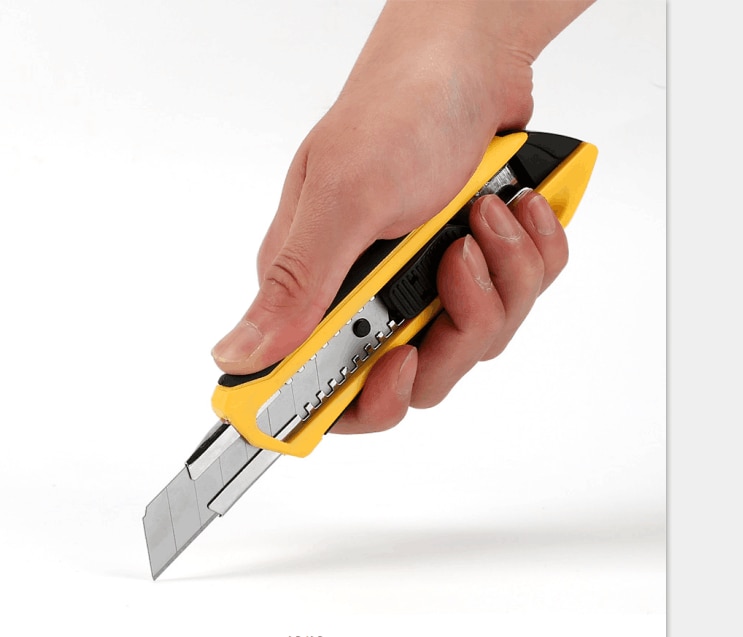 ELECAL Utility knife Stainless steel Blade Snap Off Retractable Paper Box Cutter Screw Slef-lock Non-slip