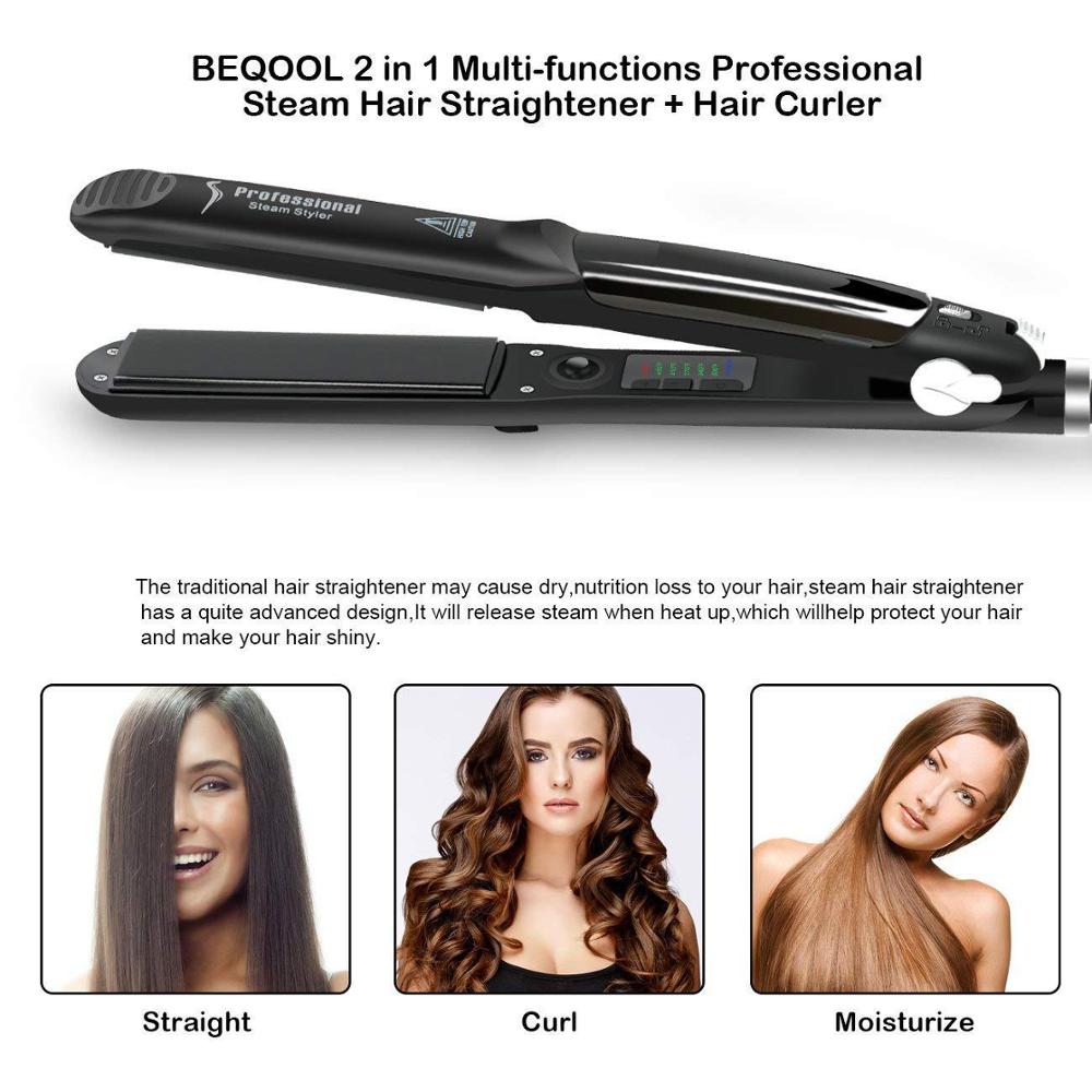 Paquete de plancha de pelo de vapor plancha de aceite de argán plancha de vapor plancha pintura de inyección 450F cuidado del cabello