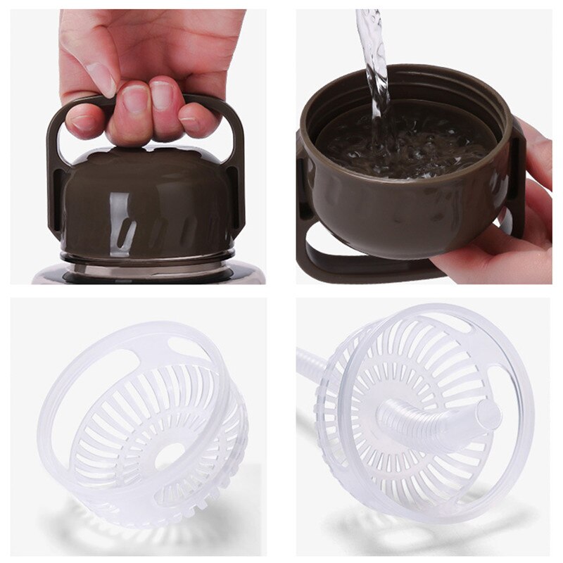 Water Bottle With Straw Gym Drink BPA-Free Sport High-capacity 2000ML Kettle For Hiking Travel Cycling