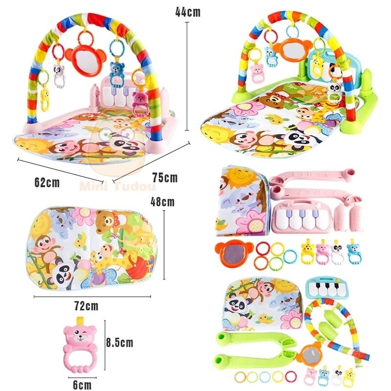 Baby Voet Piano Spelen Muziek Puzzel Mat Activiteit Gym Deken Toetsenbord Educatief Rack Speelgoed