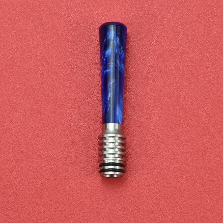 Tipo de sabor largo 510, junta de paja POM SS, resistencia al calor, boquilla de diámetro estrecho de 3mm: C-blue