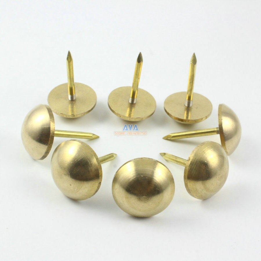 15 Pieces Solid Brass Upholstery Tacks Nails 20x30mm