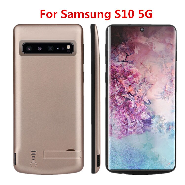 For Samsung Galaxy S10 5G S10 Battery Charger Case 5000mAh Extended Powerbank Case for Samsung S10 S10 Plus Case Stand Bracket