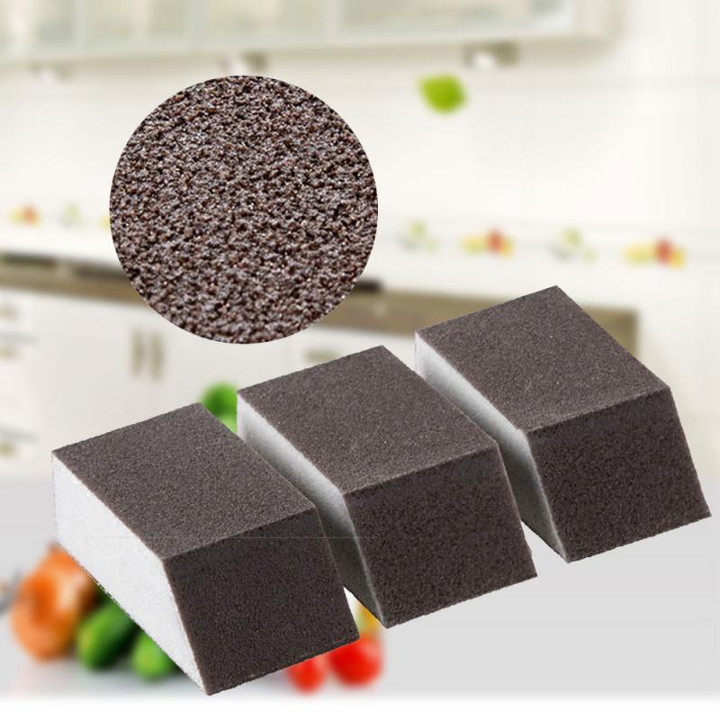 Brosse éponge Emery pour éliminer la rouille, Gadget en coton, détartrage, Pot de frottement propre, accessoires de cuisine, nouveauté