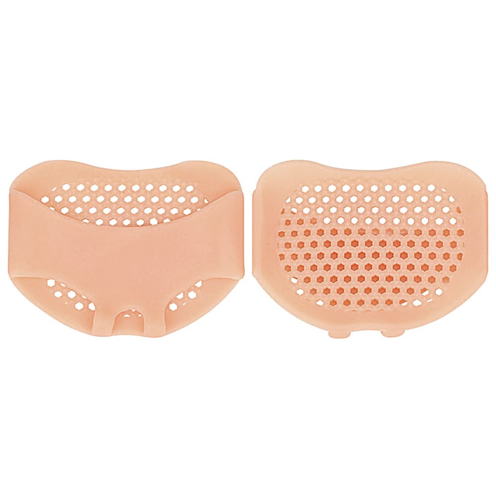 1 paar Rosa Silikon Gel Vorfuß Kissen Pads Schmerzen Linderung Atmungsaktive Schutz für Frauen Fußpflege Pads Ball von Fuß: Beige