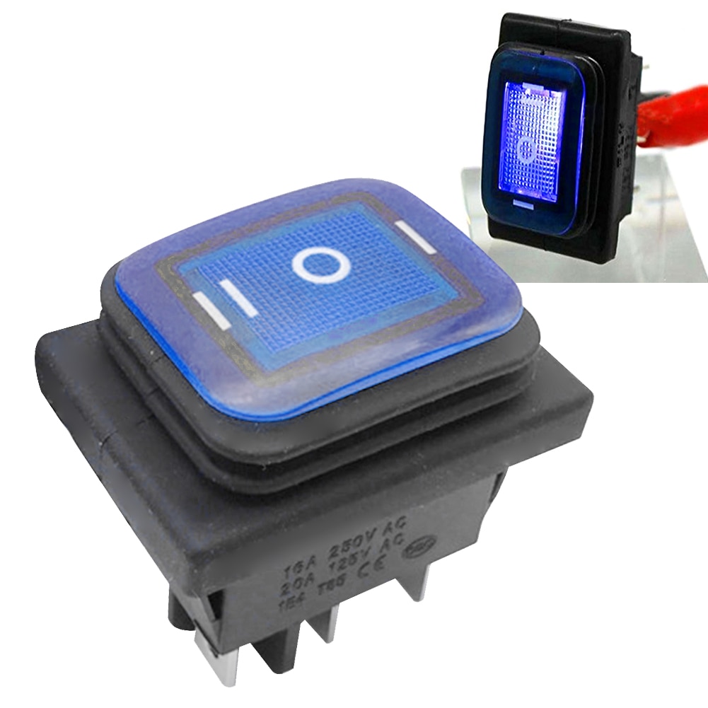 Vedenpitävät autotarvikkeet venetarvikkeet auton osat päälle/pois-kytkin muovinen vipu 6- nastainen vene led-valolla